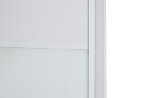 Шкаф-купе 210*58*240 3дв. белый/стекло белое (комбинированный) профиль белый муар - фото 6