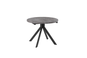 Стол круглый RONDO-100 100+35*100 черный/ламинат дымчатая керамика