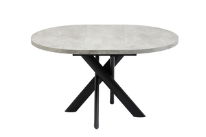 Стол круглый RONALDO-100 100+35*100 черный/ламинат серый сланец - фото 4