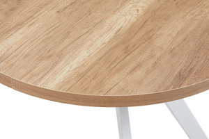 Стол круглый RONDO M-100 100+35*100 белый/ламинат дуб каньон - фото 5