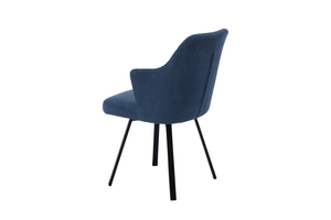 Стул поворотный FREDDY-R черный/велюр BLUE LUX b8 синий - фото 4