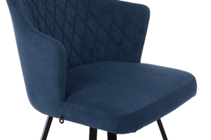 Стул поворотный FREDDY-R черный/велюр BLUE LUX b8 синий - фото 5