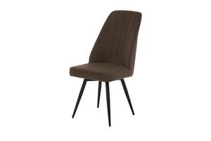 Стул поворотный LEONARD M-R1 черный/велюр BROWN LUX b29 коричневый - фото 2