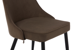 Стул LEO черный/велюр BROWN LUX b29 коричневый - фото 5