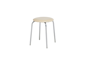 Табурет ЭКОНОМ под хром/экокожа бежевая Венто Т4