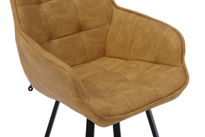 Стул поворотный ROMEO черный/замша LUX mokko К14 - фото 5