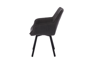 Стул поворотный ROMEO черный/велюр ANTRACITE LUX b28 антрацит - фото 3