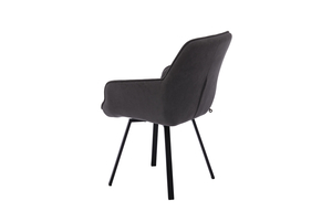 Стул поворотный ROMEO черный/велюр ANTRACITE LUX b28 антрацит - фото 4