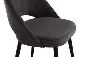 Стул ЭРИКА черный/тк. Десерт 13 серый - фото 5