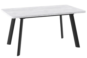 Стол прямоугольный LEON LUX RADIAL-160  160+45*90 черный/ламинат серый сланец