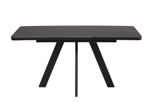 Стол прямоугольный BOBY RADIAL-120  120+40*80 черный/Stone Black St Cer - фото 3