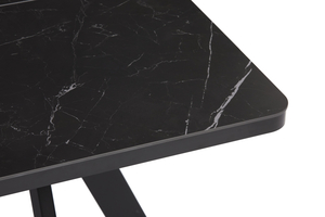 Стол прямоугольный BOBY RADIAL-120  120+40*80 черный/Stone Black St Cer - фото 4