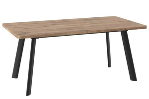 Стол прямоугольный LEON LUX RADIAL-180  180+60*95 черный/ламинат дуб веллингтон