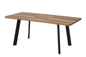 Стол прямоугольный LEON LUX RADIAL-140  140+40*85 черный/ламинат дуб каньон - фото 2