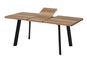 Стол прямоугольный LEON LUX RADIAL-140  140+40*85 черный/ламинат дуб каньон - фото 3