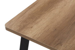 Стол прямоугольный LEON LUX RADIAL-140  140+40*85 черный/ламинат дуб каньон - фото 4