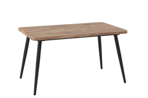 Стол прямоугольный BORG RADIAL-140  140+40*85 черный/ламинат дуб веллингтон