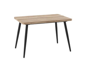 Стол прямоугольный BORG RADIAL-120  120+40*80 черный/ламинат дуб каньон