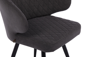 Стул поворотный ROB-R1 черный/велюр ANTRACITE LUX b28 - фото 5