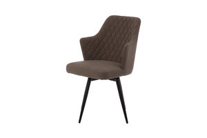 Стул поворотный FREDDY-R1 черный/велюр LATTE LUX b5 - фото 2