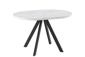 Стол круглый RONDO M-90  90+35*90 черный/ламинат серый сланец - фото 2