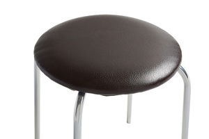Табурет ЭКОНОМ под хром/экокожа коричневая Венто Т3 (Т211) - фото 2
