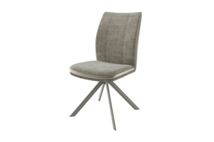 Стул поворотный SMART-R капучино/шенилл GREY BEIGE LUX g05 - велюр PEARL GREY LUX d07