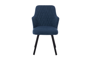 Стул поворотный ФРЕДДИ-360 черный/велюр Б08 синий квадратный профиль