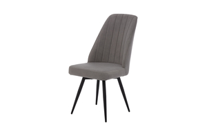 Стул поворотный LEONARD M-R1 черный/велюр GREY LUX b22 серый