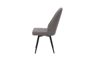 Стул поворотный LEONARD M-R1 черный/велюр GREY LUX b22 серый - фото 4