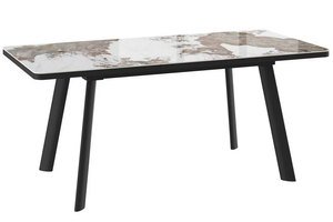 Стол прямоугольный LEON LUX RADIAL-140  140+40*85 черный/Pandora Gloss St Cer - фото 2