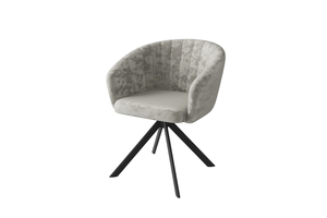 Стул поворотный SHELLY-R черный/плюш PEARL LUX m02