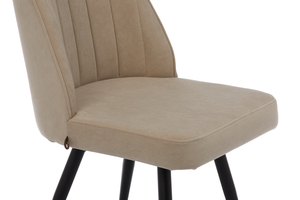 Стул поворотный LEONARD M-R1 черный/велюр CREAM LUX b3 - фото 6