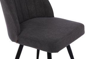 Стул поворотный LEONARD M-R1 черный/велюр ANTRACITE LUX b28 антрацит - фото 5