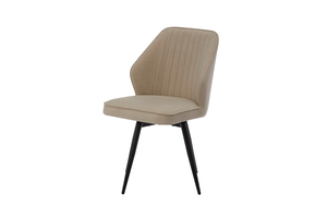 Стул поворотный MICHAEL-R1 черный/велюр CREAM LUX b3 крем - фото 3