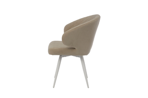 Стул поворотный ROB-R1 белый/велюр CREAM LUX b3 крем - фото 4