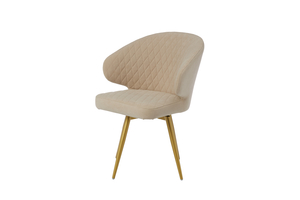 Стул поворотный ROB-R1 золото/велюр CREAM LUX b3 крем - фото 2