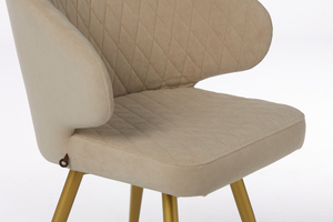 Стул поворотный ROB-R1 золото/велюр CREAM LUX b3 крем - фото 5