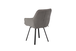 Стул ROMEO-FIX черный/велюр GREY LUX b22 серый - фото 4