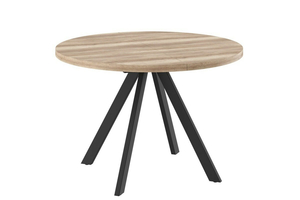 Стол круглый RONDO M-110 110+35*110 черный/ламинат дуб каньон