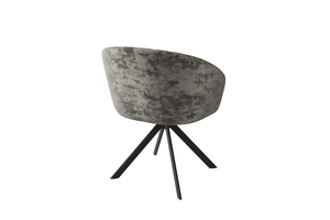 Стул поворотный SHELLY-R черный/плюш GREY BEIGE LUX m04 - фото 2