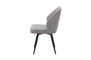 Стул поворотный MICHAEL-R1 черный/велюр GREY LUX b22 серый - фото 4