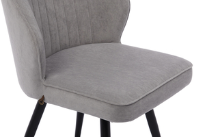 Стул поворотный MICHAEL-R1 черный/велюр GREY LUX b22 серый - фото 6