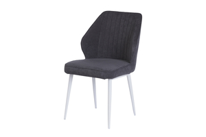 Стул МИШЕЛЬ белый/велюр Б28 антрацит