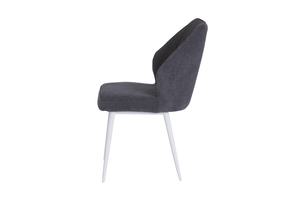 Стул МИШЕЛЬ белый/велюр Б28 антрацит - фото 2