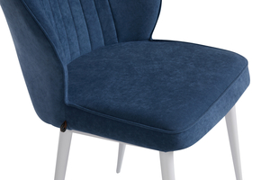 Стул МИШЕЛЬ белый/велюр Б08 синий - фото 5