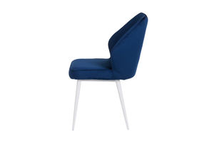Стул Мишель белый/велюр МР20 темно-синий - фото 3