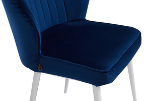 Стул Мишель белый/велюр МР20 темно-синий - фото 5