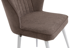 Стул Мишель белый/велюр Б5 латте - фото 5