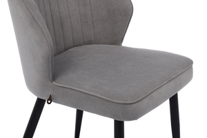 Стул MICHAEL черный/велюр GREY LUX b22 серый - фото 5